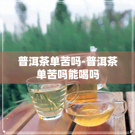 普洱茶单苦吗-普洱茶单苦吗能喝吗