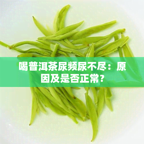 喝普洱茶尿频尿不尽：原因及是否正常？