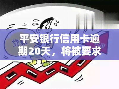 平安银行信用卡逾期20天，将被要求前往户地核实，每日会产生利息。