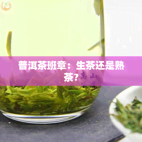 普洱茶班章：生茶还是熟茶？