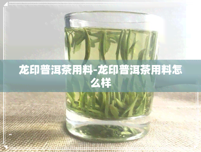 龙印普洱茶用料-龙印普洱茶用料怎么样