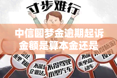 中信圆梦金逾期起诉金额是算本金还是一起，中信圆梦金逾期：起诉金额包括本金还是全部欠款？