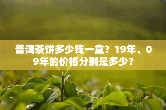 普洱茶饼多少钱一盒？19年、09年的价格分别是多少？