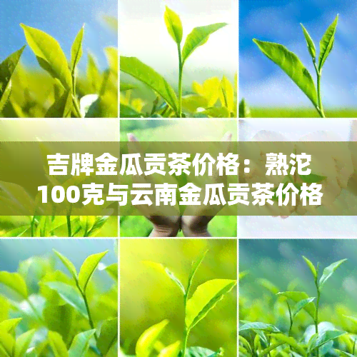 吉牌金瓜贡茶价格：熟沱100克与云南金瓜贡茶价格全览