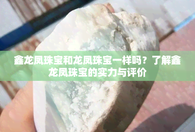 鑫龙凤珠宝和龙凤珠宝一样吗？了解鑫龙凤珠宝的实力与评价