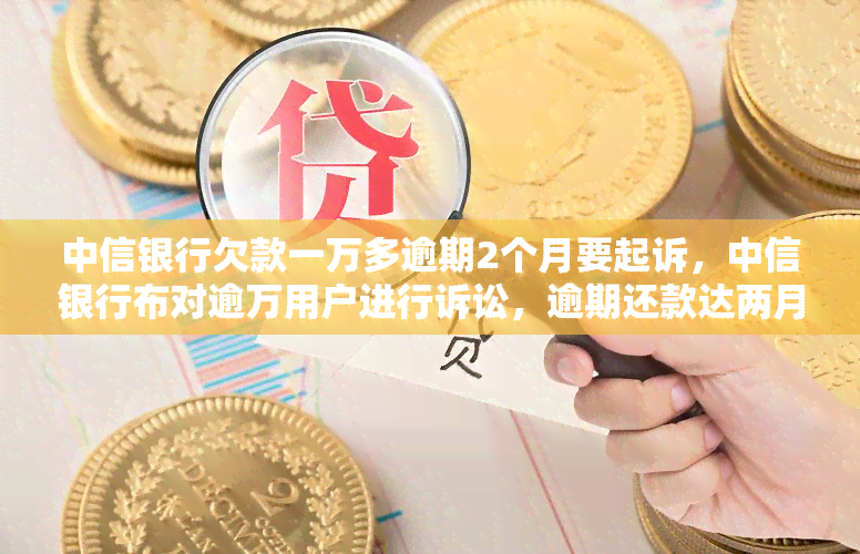 中信银行欠款一万多逾期2个月要起诉，中信银行布对逾万用户进行诉讼，逾期还款达两月之久