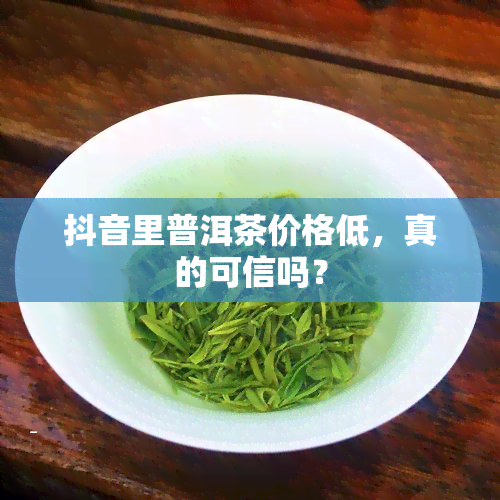 抖音里普洱茶价格低，真的可信吗？