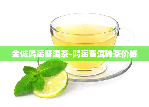 金诚鸿运普洱茶-鸿运普洱砖茶价格