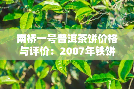 南桥一号普洱茶饼价格与评价：2007年铁饼价格及口感如何？