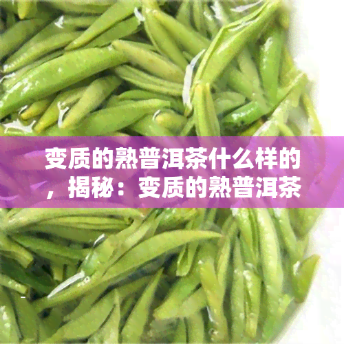 变质的熟普洱茶什么样的，揭秘：变质的熟普洱茶有何特征？