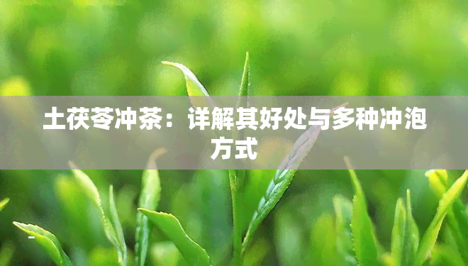 土茯苓冲茶：详解其好处与多种冲泡方式