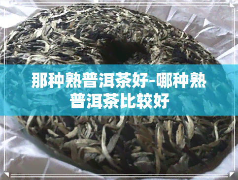 那种熟普洱茶好-哪种熟普洱茶比较好