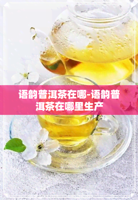 语韵普洱茶在哪-语韵普洱茶在哪里生产