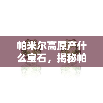 帕米尔高原产什么宝石，揭秘帕米尔高原的珍宝：这里出产哪些稀有宝石？