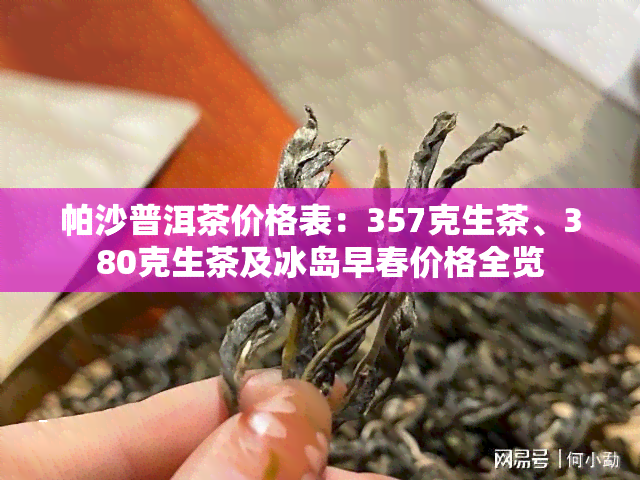 帕沙普洱茶价格表：357克生茶、380克生茶及冰岛早春价格全览