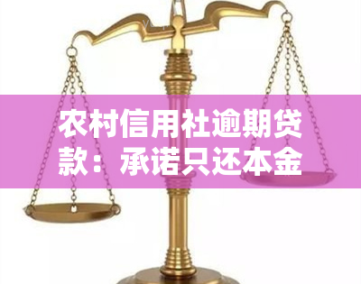 农村信用社逾期贷款：承诺只还本金？如何协商解决及罚息计算，不还后果及担保人责任，有无宽限期？