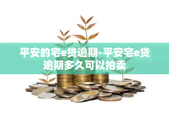 平安的宅e贷逾期-平安宅e贷逾期多久可以拍卖