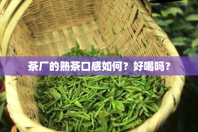 茶厂的熟茶口感如何？好喝吗？