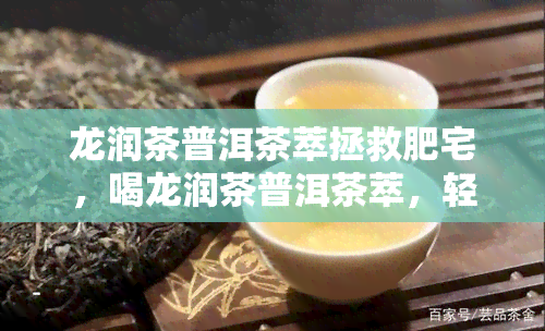 龙润茶普洱茶萃拯救肥宅，喝龙润茶普洱茶萃，轻松拯救你的肥宅生活！