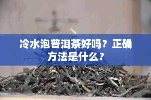 冷水泡普洱茶好吗？正确方法是什么？