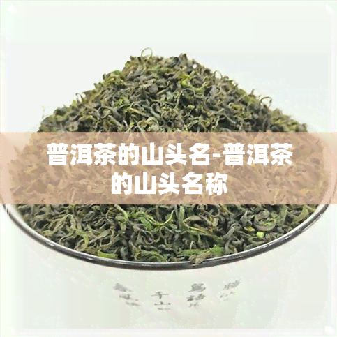 普洱茶的山头名-普洱茶的山头名称