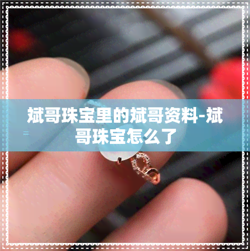 斌哥珠宝里的斌哥资料-斌哥珠宝怎么了