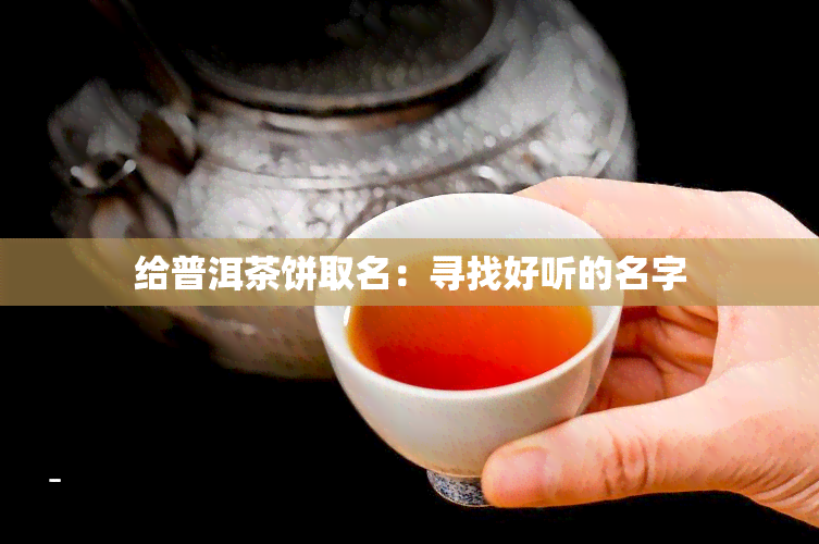 给普洱茶饼取名：寻找好听的名字