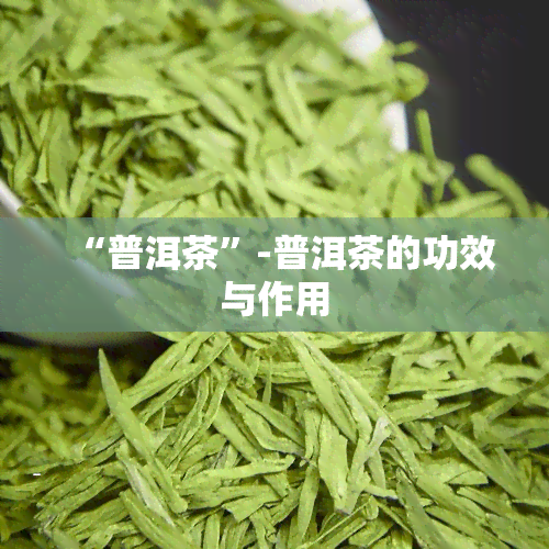 “普洱茶”-普洱茶的功效与作用