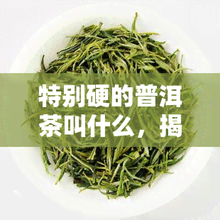 特别硬的普洱茶叫什么，揭秘普洱茶界的硬汉——特别硬的普洱茶究竟是何品种？