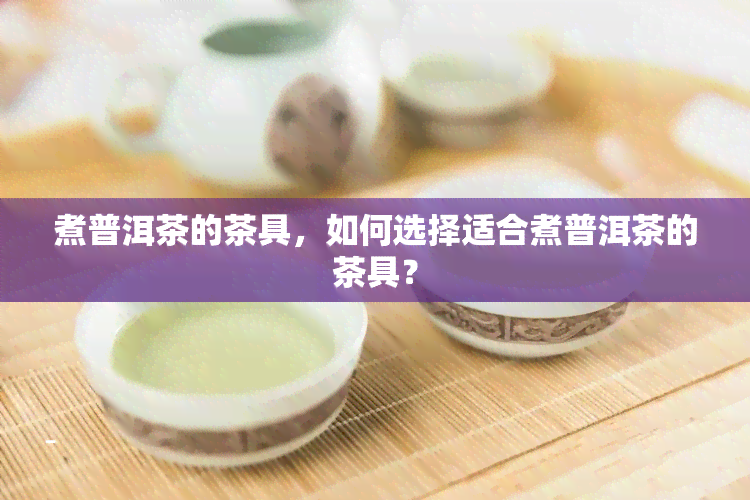 煮普洱茶的茶具，如何选择适合煮普洱茶的茶具？