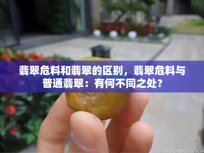 翡翠危料和翡翠的区别，翡翠危料与普通翡翠：有何不同之处？