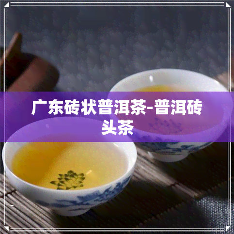 广东砖状普洱茶-普洱砖头茶