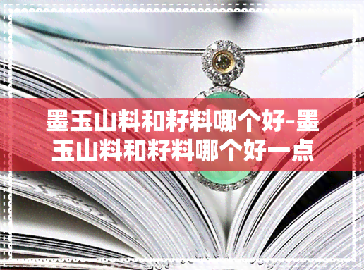 墨玉山料和籽料哪个好-墨玉山料和籽料哪个好一点