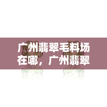 广州翡翠毛料场在哪，广州翡翠毛料场地址大全