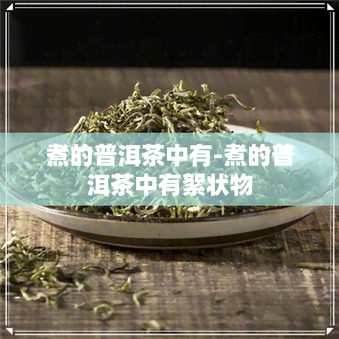 煮的普洱茶中有-煮的普洱茶中有絮状物