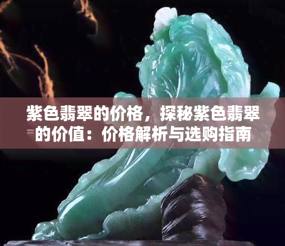 紫色翡翠的价格，探秘紫色翡翠的价值：价格解析与选购指南