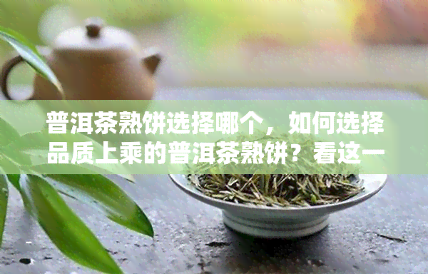 普洱茶熟饼选择哪个，如何选择品质上乘的普洱茶熟饼？看这一篇就够了！