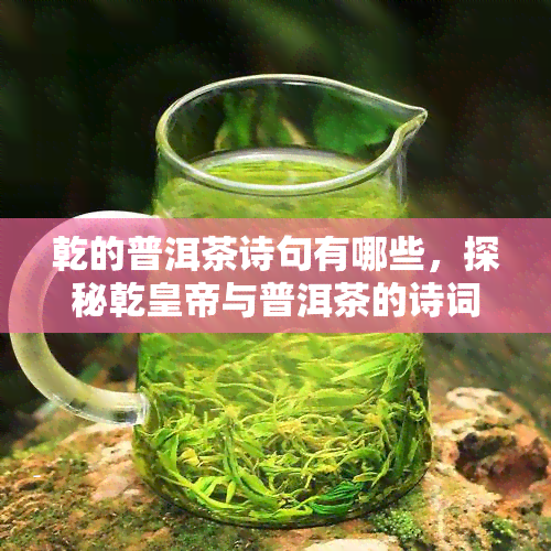 乾的普洱茶诗句有哪些，探秘乾皇帝与普洱茶的诗词佳句