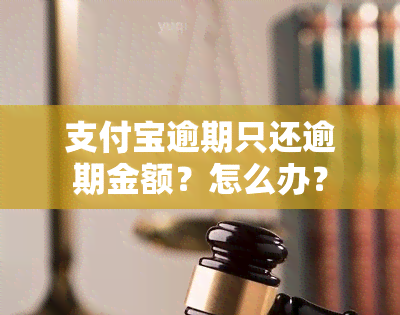 支付宝逾期只还逾期金额？怎么办？