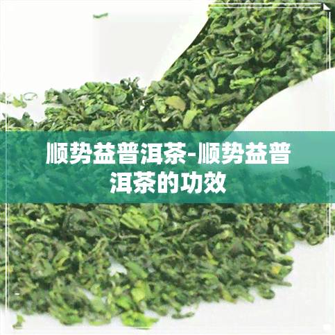 顺势益普洱茶-顺势益普洱茶的功效