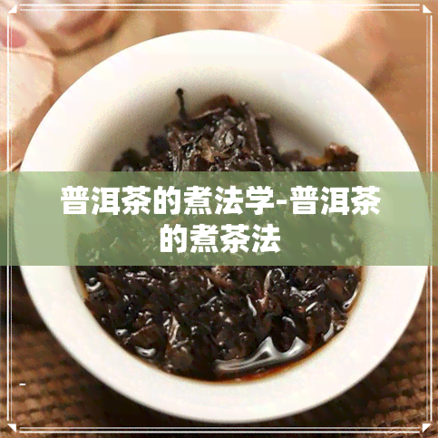 普洱茶的煮法学-普洱茶的煮茶法