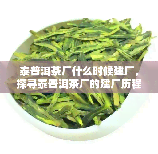 泰普洱茶厂什么时候建厂，探寻泰普洱茶厂的建厂历程