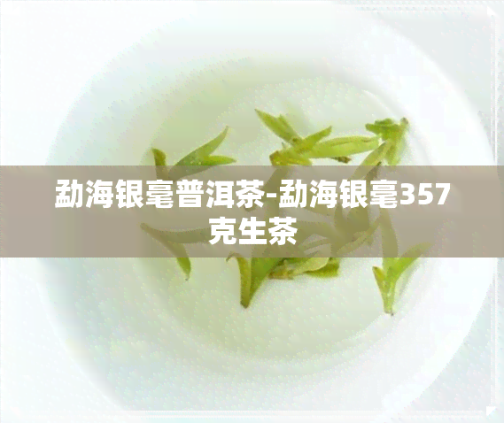 勐海银毫普洱茶-勐海银毫357克生茶