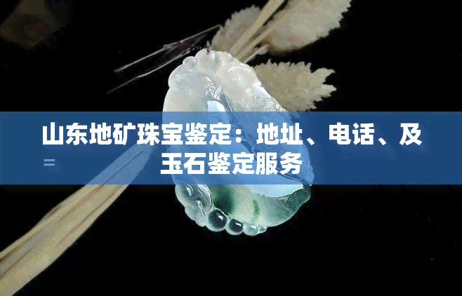 山东地矿珠宝鉴定：地址、电话、及玉石鉴定服务