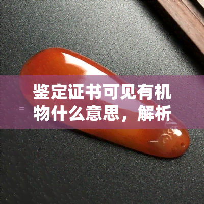 鉴定证书可见有机物什么意思，解析'鉴定证书可见有机物'的含义与应用