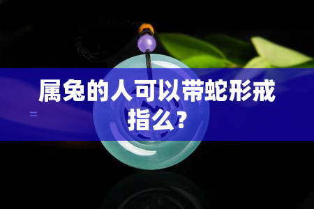 属兔的人可以带蛇形戒指么？