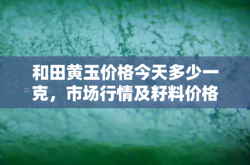 和田黄玉价格今天多少一克，市场行情及籽料价格