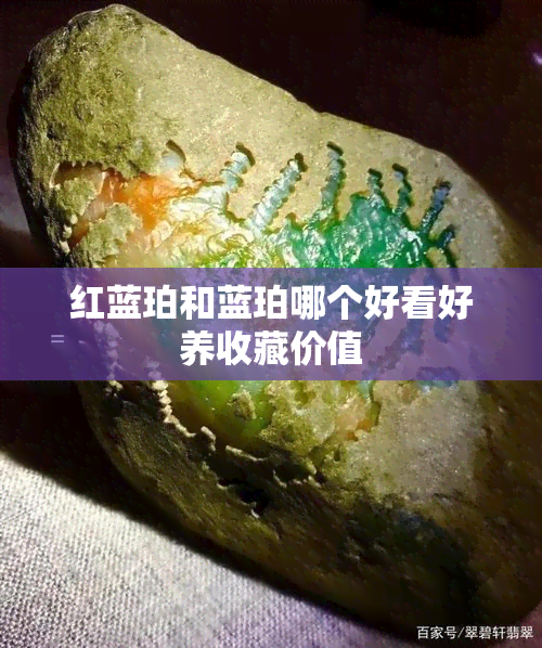 红蓝珀和蓝珀哪个好看好养收藏价值