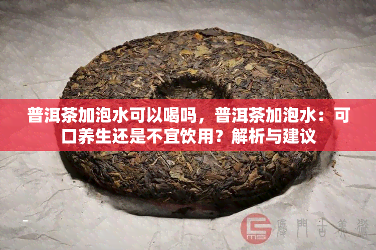 普洱茶加泡水可以喝吗，普洱茶加泡水：可口养生还是不宜饮用？解析与建议