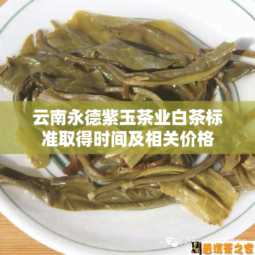 云南永德紫玉茶业白茶标准取得时间及相关价格